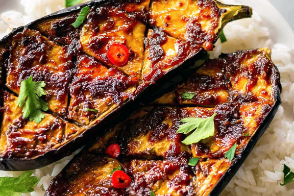 Miso Glazed Eggplant